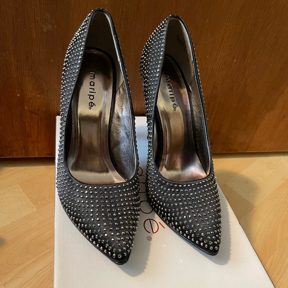 Black pointy toe Maripe heels - Picture 4 of 5